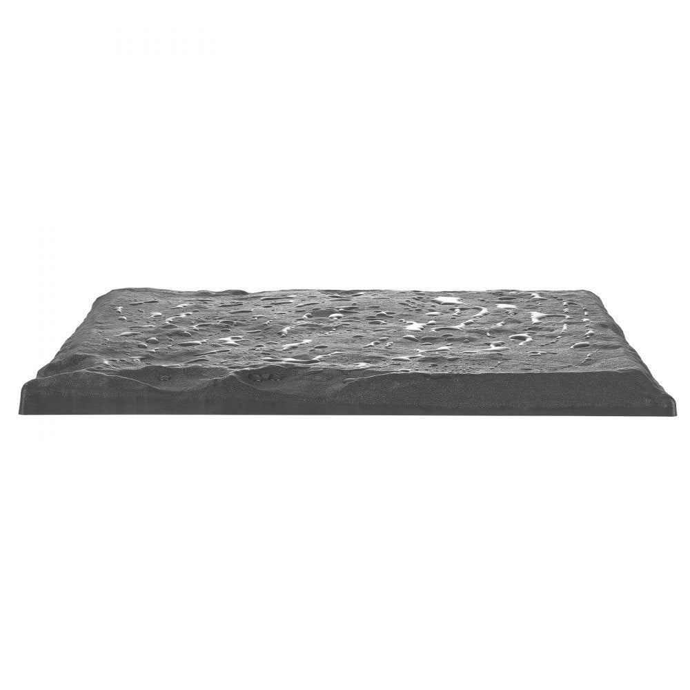 VEVOR Garden Stepping Stones, 8Pcs 15.5 x 15.5 in, Decorative Stepping Stones with Stakes, Weather-Resistant Plastic Pathway Pavers, Smooth Surface, Outdoor Walkway for Lawn Patio Landscape, Grey