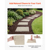 VEVOR Garden Stepping Stones, 4Pcs 15.5 x 15.5 in, Decorative Stepping Stones with Stakes, Weather-Resistant Plastic Pathway Pavers, Smooth Surface, Outdoor Walkway for Lawn Patio Landscape, Beige