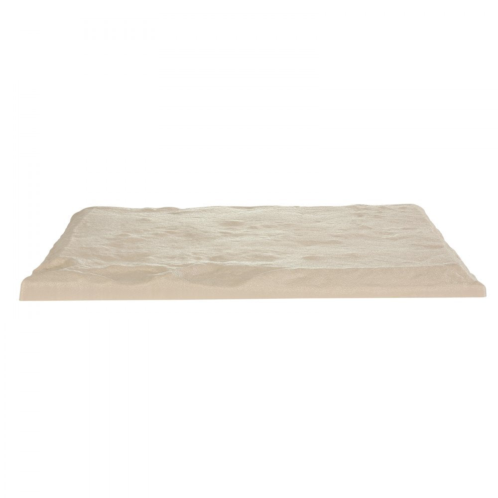 VEVOR Garden Stepping Stones, 4Pcs 15.5 x 15.5 in, Decorative Stepping Stones with Stakes, Weather-Resistant Plastic Pathway Pavers, Smooth Surface, Outdoor Walkway for Lawn Patio Landscape, Beige