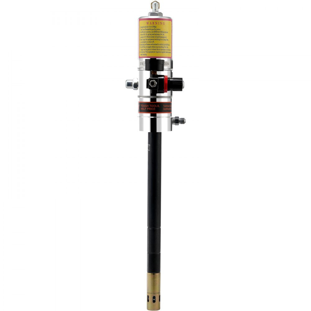 VEVOR Grease Pump, 50:1 Pressure Ratio Air Operated Grease Pump with 13 ft High Pressure Hose and Grease Gun, Pneumatic Grease Pump, Portable Lubrication Grease Pump with 360° Swivel Grease Gun Head