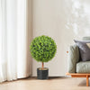 VEVOR 2x Artificial Boxwood Ball Ø40,6cm Garden Deco Boxwood in Flowerpot Ball Artificial Boxwood Ball Artificial Plant made of PE, Wood, PP incl. 4 pcs. Decorative butterflies and 10 pcs. Replacement