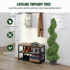 VEVOR 2 pcs. Artificial Boxwood Tower Topiary Spiral Artificial Plant 91cm high Decorative Plant Green Plastic PE Iron Topiary Plants incl. 10 pcs. Replacement Leaves