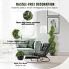 VEVOR 2 pcs. Artificial Boxwood Tower Topiary Spiral Artificial Plant 91cm high Decorative Plant Green Plastic PE Iron Topiary Plants incl. 10 pcs. Replacement Leaves