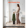 VEVOR Artificial Boxwood Topiary 3.3 Ft Set of 2 with Sturdy Pot Greenery, Premium PE Fake Trees, Year-Round Indoor & Outdoor Faux Green Plant for Front Door, Entryway, Porch, Balcony, Patio, Garden