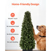 VEVOR Artificial Boxwood Topiary 3.3 Ft Set of 2 with Sturdy Pot Greenery, Premium PE Fake Trees, Year-Round Indoor & Outdoor Faux Green Plant for Front Door, Entryway, Porch, Balcony, Patio, Garden