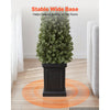 VEVOR Artificial Boxwood Topiary 3.3 Ft Set of 2 with Sturdy Pot Greenery, Premium PE Fake Trees, Year-Round Indoor & Outdoor Faux Green Plant for Front Door, Entryway, Porch, Balcony, Patio, Garden