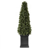 VEVOR Artificial Boxwood Topiary 3.3 Ft Set of 2 with Sturdy Pot Greenery, Premium PE Fake Trees, Year-Round Indoor & Outdoor Faux Green Plant for Front Door, Entryway, Porch, Balcony, Patio, Garden