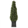 VEVOR Artificial Boxwood Topiary 3.3 Ft Set of 2 with Sturdy Pot Greenery, Premium PE Fake Trees, Year-Round Indoor & Outdoor Faux Green Plant for Front Door, Entryway, Porch, Balcony, Patio, Garden