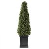 VEVOR Artificial Boxwood Topiary 3.3 Ft Set of 2 with Sturdy Pot Greenery, Premium PE Fake Trees, Year-Round Indoor & Outdoor Faux Green Plant for Front Door, Entryway, Porch, Balcony, Patio, Garden