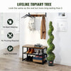 VEVOR Artificial Boxwood Topiary Tree, 60 inch Tall (2 Pieces), Spiral Faux Topiary Trees, Faux Plant w/ Extra Leaves & Pot & Small Decoration, UV Rated Greenery Set for Home Decor Indoor/Outdoor