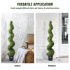 VEVOR Artificial Boxwood Topiary Tree, 60 inch Tall (2 Pieces), Spiral Faux Topiary Trees, Faux Plant w/ Extra Leaves & Pot & Small Decoration, UV Rated Greenery Set for Home Decor Indoor/Outdoor
