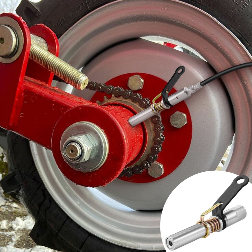 VEVOR Grease Gun Coupler, 10000 PSI High Pressure, 6-Jaw Locking, Quick Release Grease Gun Tip with Hose/Zerk Fittings Cleaner, Compatible with All Grease Guns 1/8" NPT Grease Fittings for Automobiles
