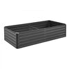 VEVOR Metal Raised Garden Bed, 6.7 x 3 x 1.5 ft Outdoor Galvalume Planter Garden Box, Open Bottom Design, Large Planter Raised Bed for Growing Vegetables, Flowers, Herbs, and Succulents, Gray