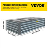 VEVOR Galvanized Raised Garden Bed, 80\" x 40\" x 19\" Metal Planter Box, Gray Steel Plant Raised Garden Bed Kit, Planter Boxes Outdoor for Growing Vegetables,Flowers,Fruits,Herbs,and Succulents