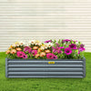 VEVOR Galvanized Raised Garden Bed, 80\" x 40\" x 19\" Metal Planter Box, Gray Steel Plant Raised Garden Bed Kit, Planter Boxes Outdoor for Growing Vegetables,Flowers,Fruits,Herbs,and Succulents