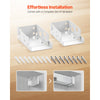 VEVOR Box Mounting Brackets, 2 Pcs, Box Blind Bracket for Window Blinds, Fit for 1.5 x 2.25 inch Headrails, with Self-Tapping Screws and Expansion Tubes, Sturdy Iron, for Blinds Installation, White