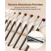 VEVOR 34-Piece Makeup Brush Set, Professional Brushes Kit for Foundation Blending Eyeshadow Concealer Blush - with Soft Bristles, Ergonomic Wood Handle, Travel-Friendly Case Included