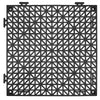 VEVOR Interlocking Tile 50PCS Black, Drainage Tiles 12" x 12" Splicing, Soft PVC Interlocking Drainage Floor Tiles, Non-Slip Drainage Holes for Restroom, Bathroom, Kitchen, Pool, Wet Areas