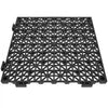 VEVOR Interlocking Tile 55PCS Black, Drainage Tiles 12" x 12" Splicing, Soft PVC Interlocking Drainage Floor Tiles, Non-Slip Drainage Holes for Restroom, Bathroom, Kitchen, Pool, Wet Areas