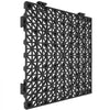 VEVOR Interlocking Tile 55PCS Black, Drainage Tiles 12" x 12" Splicing, Soft PVC Interlocking Drainage Floor Tiles, Non-Slip Drainage Holes for Restroom, Bathroom, Kitchen, Pool, Wet Areas