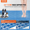 VEVOR Interlocking Tile 55PCS Blue, Drainage Tiles 12" x 12" Splicing, Soft PVC Interlocking Drainage Floor Tiles, Non-Slip Drainage Holes for Restroom, Bathroom, Kitchen, Pool, Wet Areas, Blue