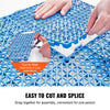 VEVOR Interlocking Tile 55PCS Blue, Drainage Tiles 12" x 12" Splicing, Soft PVC Interlocking Drainage Floor Tiles, Non-Slip Drainage Holes for Restroom, Bathroom, Kitchen, Pool, Wet Areas, Blue