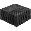 VEVOR Modular Interlocking Cushion, 12 Pack 12" x 12" Splicing Drainage Mats, Soft PVC Interlocking Drainage Floor Tiles, Non-Slip Drainage Holes for Restroom, Bathroom, Kitchen, Pool, Wet Areas, Blac