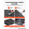 VEVOR Modular Interlocking Cushion 24 Pack Splicing Drainage Mats Black, for Bathrooms Restrooms Pools Kitchens, 12 x 12 in Non-Slip PVC Interlocking Floor Tiles, 0.6 in Thickened, Easy to Clean