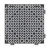 VEVOR Modular Interlocking Cushion 24 Pack Splicing Drainage Mats Black, for Bathrooms Restrooms Pools Kitchens, 12 x 12 in Non-Slip PVC Interlocking Floor Tiles, 0.6 in Thickened, Easy to Clean