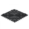 VEVOR Modular Interlocking Cushion 24 Pack Splicing Drainage Mats Black, for Bathrooms Restrooms Pools Kitchens, 12 x 12 in Non-Slip PVC Interlocking Floor Tiles, 0.6 in Thickened, Easy to Clean