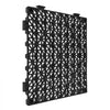 VEVOR Modular Interlocking Cushion 24 Pack Splicing Drainage Mats Black, for Bathrooms Restrooms Pools Kitchens, 12 x 12 in Non-Slip PVC Interlocking Floor Tiles, 0.6 in Thickened, Easy to Clean