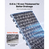 VEVOR Modular Interlocking Cushion 50 Pack Splicing Drainage Mats Gray, for Bathrooms Restrooms Pools Kitchens, 12 x 12 in Non-Slip PVC Interlocking Floor Tiles, 0.6 in Thickened, Easy to Clean