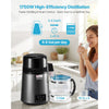 VEVOR Water Distiller, 4L 1.1 Gallon Pure Water Purifier Filter For Home Table Countertop, 1750W Distilled Maker with Glass Pot, Stainless Steel Interior Drinking Machine to Make Clean Waters, Grey