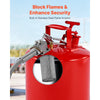 VEVOR Safety Gas Can, 5 Gallon Type II Red Safety Can for Gasoline with Stainless Steel Flame Arrester, Self-Closing Lid & Flexible Metal Spout, Carbon Steel Flammable Storage with Ergonomic Handle