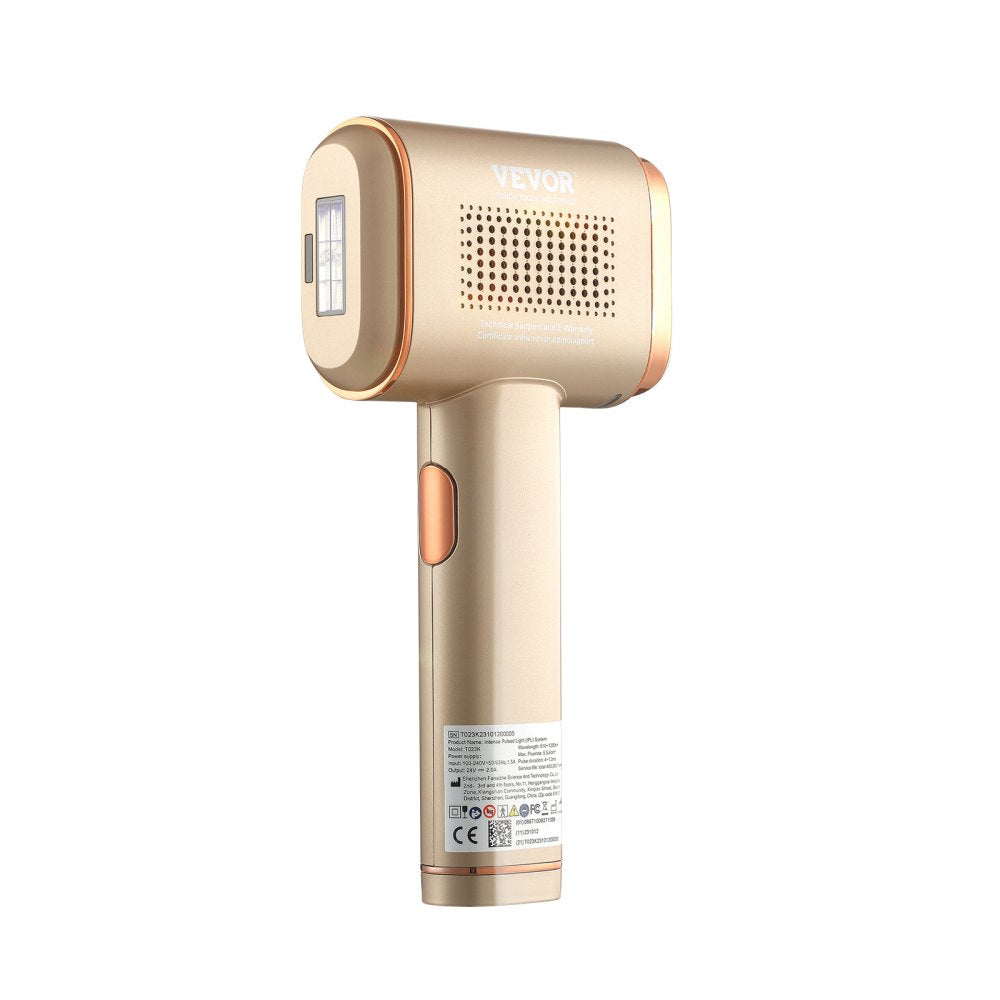 VEVOR IPL Hair Removal, Permanent Hair Removal with Sapphire Ice Cooling System, Painless At-Home Hair Removal Device for Women Men, Auto/Manual Modes, 5 Levels for Body & Face