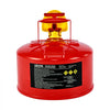 VEVOR Safety Gas Can, 2.5 Gallon Type I Red Safety Can for Gasoline with Stainless Steel Flame Arrester, Self-Closing Lid, and PE Funnel, Carbon Steel Flammable Storage Container with Ergonomic Handle