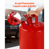 VEVOR Safety Gas Can, 5 Gallon Type I Red Safety Can for Gasoline with Stainless Steel Flame Arrester, Self-Closing Lid, and PE Funnel, Carbon Steel Flammable Storage Container with Ergonomic Handle