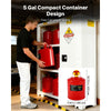 VEVOR Safety Gas Can, 5 Gallon Type I Red Safety Can for Gasoline with Stainless Steel Flame Arrester, Self-Closing Lid, and PE Funnel, Carbon Steel Flammable Storage Container with Ergonomic Handle