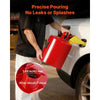 VEVOR Safety Gas Can, 5 Gallon Type I Red Safety Can for Gasoline with Stainless Steel Flame Arrester, Self-Closing Lid, and PE Funnel, Carbon Steel Flammable Storage Container with Ergonomic Handle
