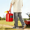VEVOR Safety Gas Can, 5 Gallon Type I Red Safety Can for Gasoline with Stainless Steel Flame Arrester, Self-Closing Lid, and PE Funnel, Carbon Steel Flammable Storage Container with Ergonomic Handle