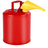 VEVOR Safety Gas Can, 5 Gallon Type I Red Safety Can for Gasoline with Stainless Steel Flame Arrester, Self-Closing Lid, and PE Funnel, Carbon Steel Flammable Storage Container with Ergonomic Handle
