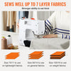 VEVOR Sewing Machine, Portable Sewing Machine for Beginners with 38 Built-in Stitches & Reverse Sewing, Dual Speed Sewing Machine with Extension Table Foot Pedal, Accessory Kit Family Home Travel