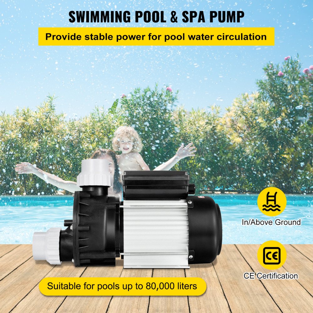 VEVOR 750W 1HP Water Pump for Swimming Pools