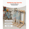 VEVOR Vertical Surfboard Stand, 4 Tiers Wooden Surfboard Rack for Storage and Display, Freestanding Board Stand Organizer, Surf Board Holder for Wakeboards, Snowboards, Kiteboards, Shortboard, Skis