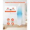 VEVOR Vertical Surfboard Stand, Wooden Surfboard Rack for Storage and Display, Adjustable & Freestanding Board Stand Organizer with Padding, for Wakeboards, Snowboards, Kiteboards, Shortboard, Skis