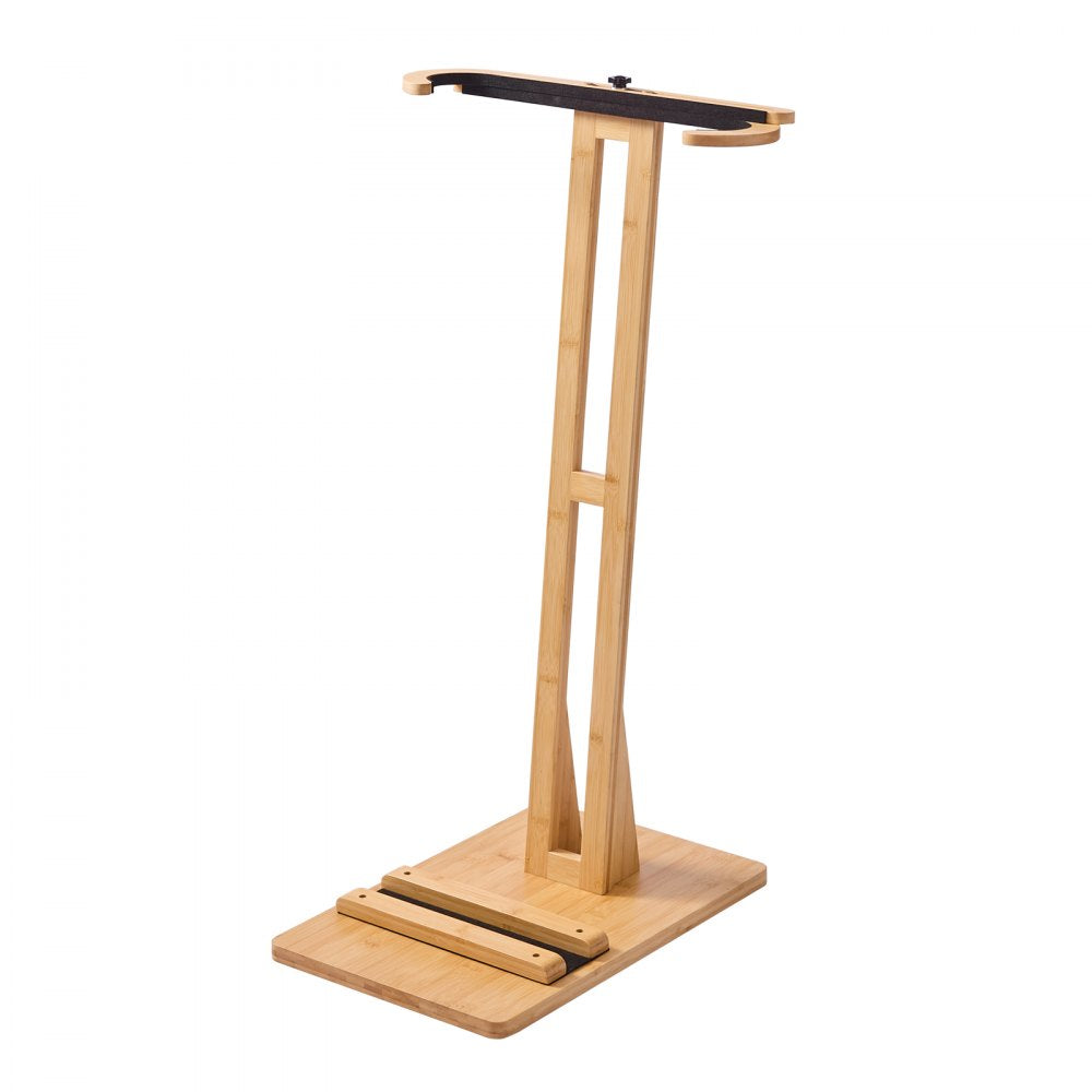 VEVOR Vertical Surfboard Stand, Wooden Surfboard Rack for Storage and Display, Adjustable & Freestanding Board Stand Organizer with Padding, for Wakeboards, Snowboards, Kiteboards, Shortboard, Skis