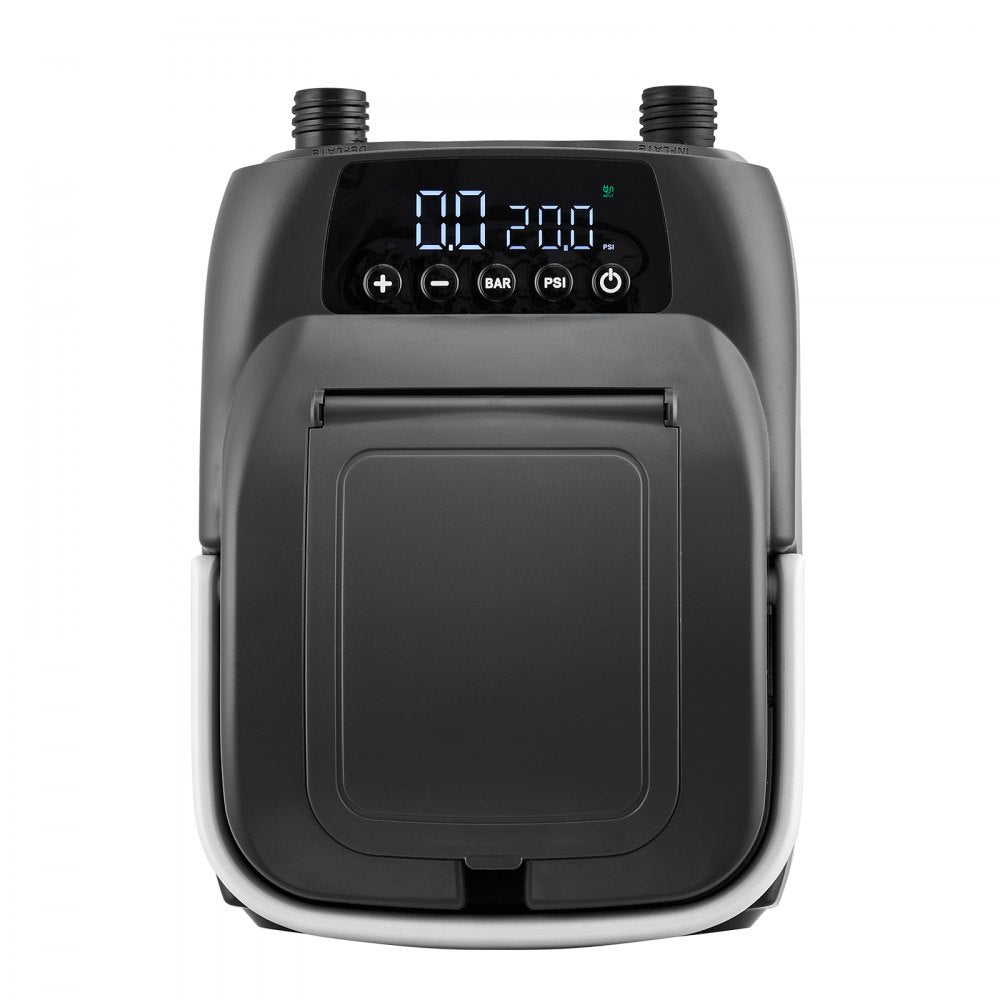 VEVOR Paddle Board Pump, 20PSI High Pressure, Dual Stage Inflation & Deflation SUP Air Pump with Auto-Off Function and 12V DC Car Connector, Ideal for Inflatable Paddle Board, Tent and Mattress