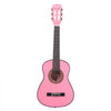 VEVOR Classical Guitar, 30 Inch, Wood Classical Guitar Starter Kit for Beginners, with Nylon Strings, Gig Bag, Strap, Tuner, Extra Strings, Picks, Capo, Basswood, for Kids Girls Boys Students, Pink