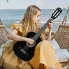VEVOR Classical Guitar, 30 Inch, Wood Classical Guitar Starter Kit for Beginners, with Nylon Strings, Gig Bag, Strap, Tuner, Extra Strings, Picks, Capo, Basswood, for Kids Girls Boys Students, Black