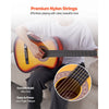 VEVOR Classical Guitar, 38 Inch, Wood Classical Guitar Starter Kit for Beginners, with Nylon Strings, Gig Bag, Strap, Tuner, Extra String, Pick, Capo, Basswood, for Teenagers Adults Students, Sunburst